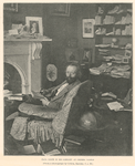 Hall Caine in his library at Greeba Castle. [From a photograph by Cowen, I.o.M.]