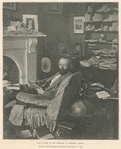 Hall Caine in his library at Greeba Castle. [From a photograph by Cowen, I.o.M.]