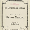 The letter edged in black