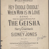 Hey-diddle-diddle! When man is in love