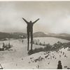 Ski jumping at the Dartmouth carnival.