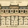 Front of the cottages ; Plan for attached cottages.