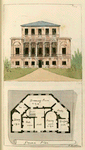 Ground plan: Hall, anti room, library, tea room, drawing room, study, dressing room and eating room.