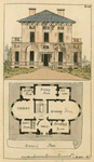 Ground plan: Hall, anti room, library, dressing room, dining room, tea room, drawing room and breakfast room.