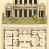 Ground plan: Servants room, dressing room, bed room, library, drawing room, eating room, anti room, dressing room and boudoir.