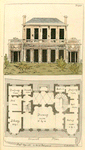 Ground plan: Servants room, dressing room, bed room, library, drawing room, eating room, anti room, dressing room and boudoir.