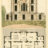 Ground plan: Hall, study, billiard room, drawing room, dining room, library and dressing room.