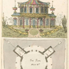 Chinese Temple and its building plan.