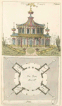 Chinese Temple and its building plan.