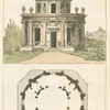 Plan and view of a mausoleum?