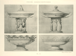 Empire style Vase Compotier on three figures and dish bowls