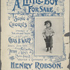A little boy for sale