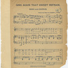 Sing again that sweet refrain