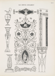 Entwurf zu einer Vase - Möbelbesclag - Wanddekoration aus dem Schlosse Compiègne -Standsäule - Handbabe für eine Kassette - Dreifuss.