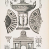 Nippaschen im Empirestil - Entwurf zu einer Silberschale - Bemalte Fächer von 1813 - Entwurf zu einem Triumphbogen  - Bronzebeschläge von 1813 - Bronzebeschläge von einem Sekretär.