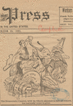 The Democratic chariot, with its wheels adjusted to suit all corners, has naturally come to grief. [caricature with Mr. Campbell and others].