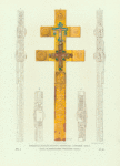 Vozdvizal'nyi krest episkopa Antoniia 1212 g. (Nakhod. V Novgorodskom Sofiiskom sobore.) Ris. Akad. F. Solntsev. Khromolitografiia F. Dregera.