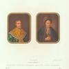 Portrety patriarkha Filareta Nikiticha i inokini Marfy Ioannovny. Ris. Akad. F. Solntsev. Khromolitografiia F. Dregera.