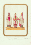 Odezhda riazanskikh zhenshchin. Ris. Akad. F. Solntsev. Khromolitografiia F. Dregera.