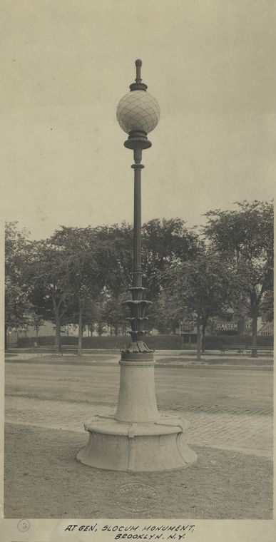 At Gen. Slocum [Henry Warner Slocum] Monument,[Park Slope] Brooklyn, N.Y.