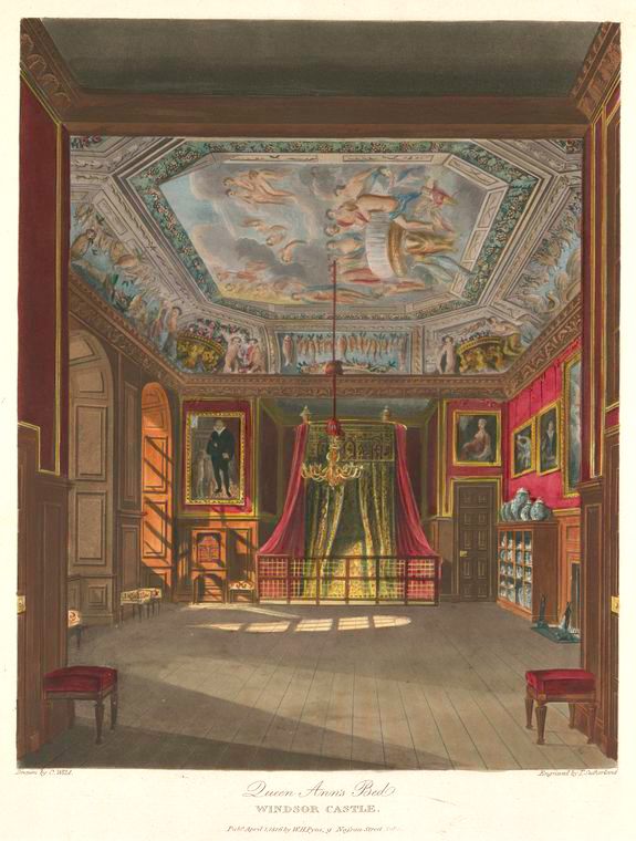 Queen Anne's Bed - Windsor Castle. - NYPL Digital Collections