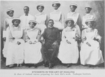 Students in the art of healing; A class of trained nurses preparing for their life's work, Tuskegee Institute.