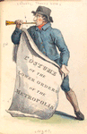 Costume of the lower orders of the metropolis. [Title pg. Man holding the banner].