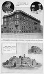 Provident hospital and training school for nurses, Chicago; Main building and one of the cottages to be erected by the New York Colored Orphan Asylum.