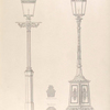Street lamps. 1. From the United University Club House - 2. Designed by H. Shaw.