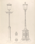 Street lamps. 1. From the United University Club House - 2. Designed by H. Shaw.