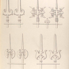 Designs for iron railings.