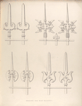 Designs for iron railings.