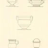 Outlines of Etruscan vases, now in England. [5 sketches].