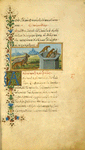 The nightingale and the sparrow hawk [cont.]; The fox and the goat.