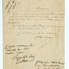 Handwritten letter signed by Victor Séjour