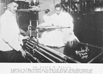 Dr. Floyd W. Willis; A peep-in at an X-ray examination in the offices of Dr. Floyd W. Willis, electro-therapist and X-ray expert.