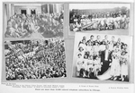Waiting for jobs at the Chicago Urban League, 3032 South Wabash Avenue; Dedicating "Giles Avenue" in honor of Lieutenant George L. Giles; A group of tennis fans; A typical wedding scene.