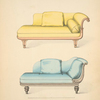 Couches with elliptic ends.
