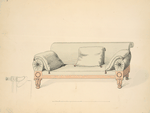 Large drawing room sofa.