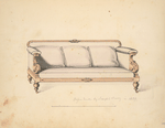 Sofa, made by Joseph Barry in 1839 in the old French style.