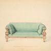 Sofa, made by Joseph Barry in 1839 in the old French style.