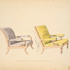 Spanish chairs, with seats inclined back.