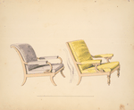 Spanish chairs, with seats inclined back.