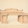 Sideboard, with rich veneer fronts.