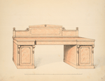 Sideboard, with rich veneer fronts.