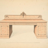 Sideboard, with the chief part of the back intended for veneer.