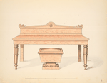 Sideboard table and wine cooler.