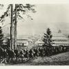 Soldiers marching near training camp