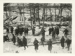 Infantry drill during winter at Camp Sheridan, Ill.