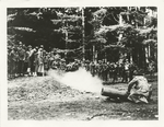 Nat. Army men undergoing a gas test at Camp Lewis, American Lake, Wash.